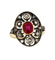 Anello Soranzo Gioielli Donna Stile Antico e d'Epoca in Oro giallo Diamante PP10361481 - PP10361481